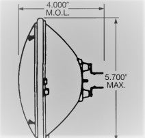 Sealed Beam Lampa 135mm 5 3/4" Helljus